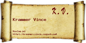 Krammer Vince névjegykártya
